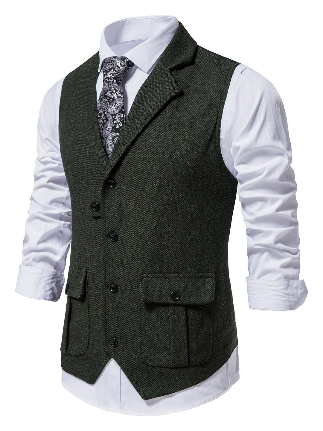 Clajay - Tweed Vest | Stijlvol heren gilet voor de feestdagen