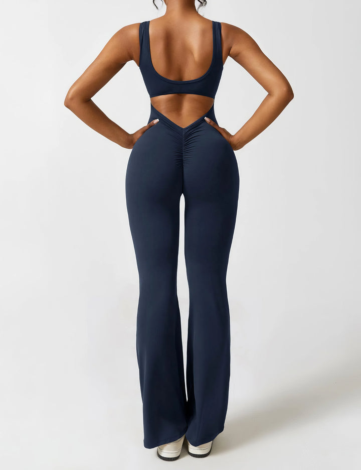 Lyanna | V-Back Uitlopende Jumpsuit