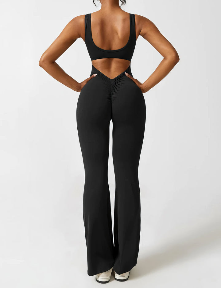 Lyanna | V-Back Uitlopende Jumpsuit