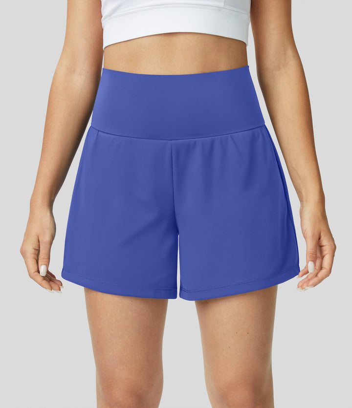 Ayla™ | 2-in-1 yoga shorts with high waist, back pocket and side pocket