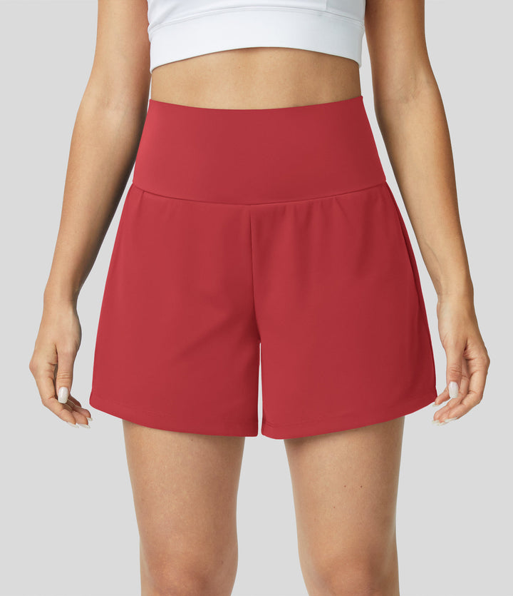 Ayla™ | 2-in-1 yoga shorts with high waist, back pocket and side pocket