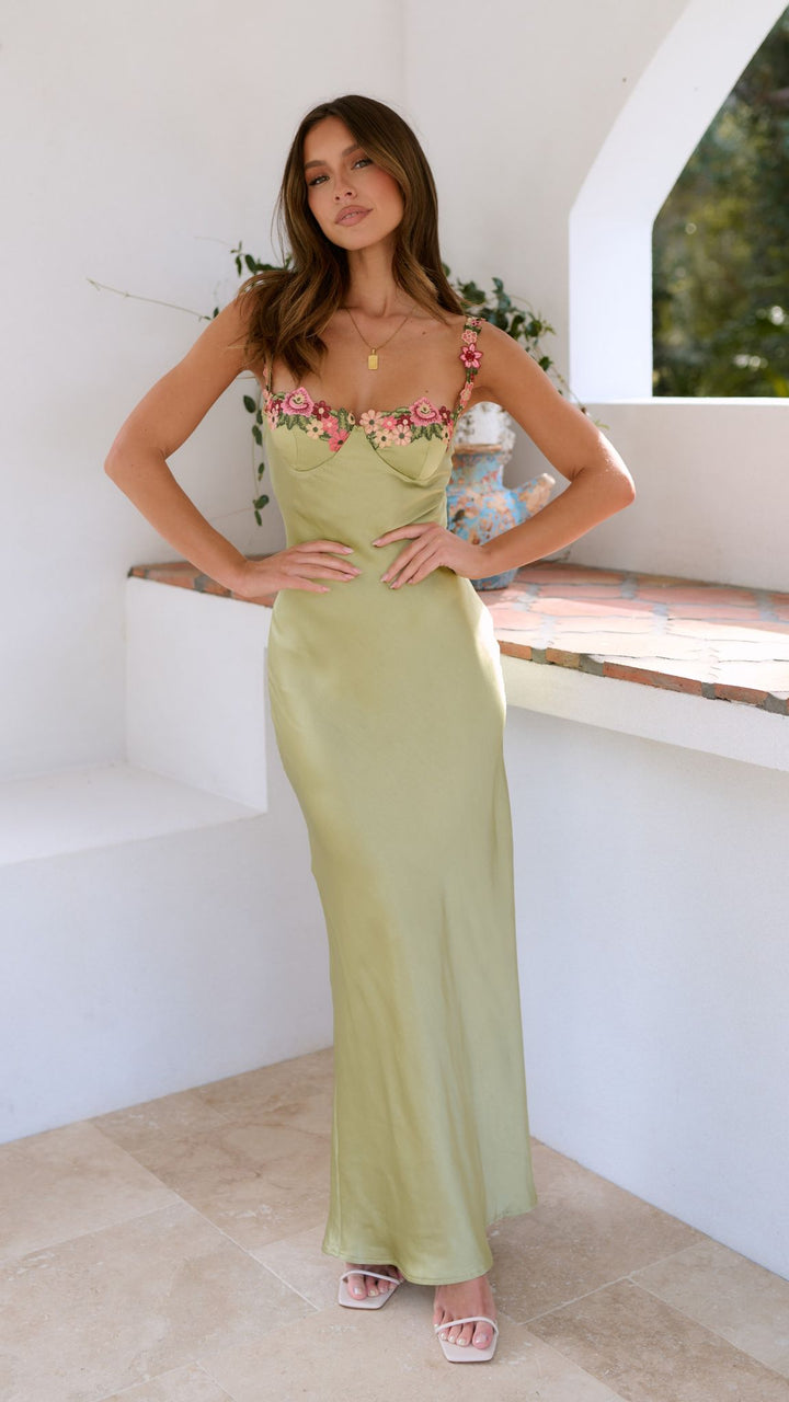 Margot - Maxi Dress with Flower Detail