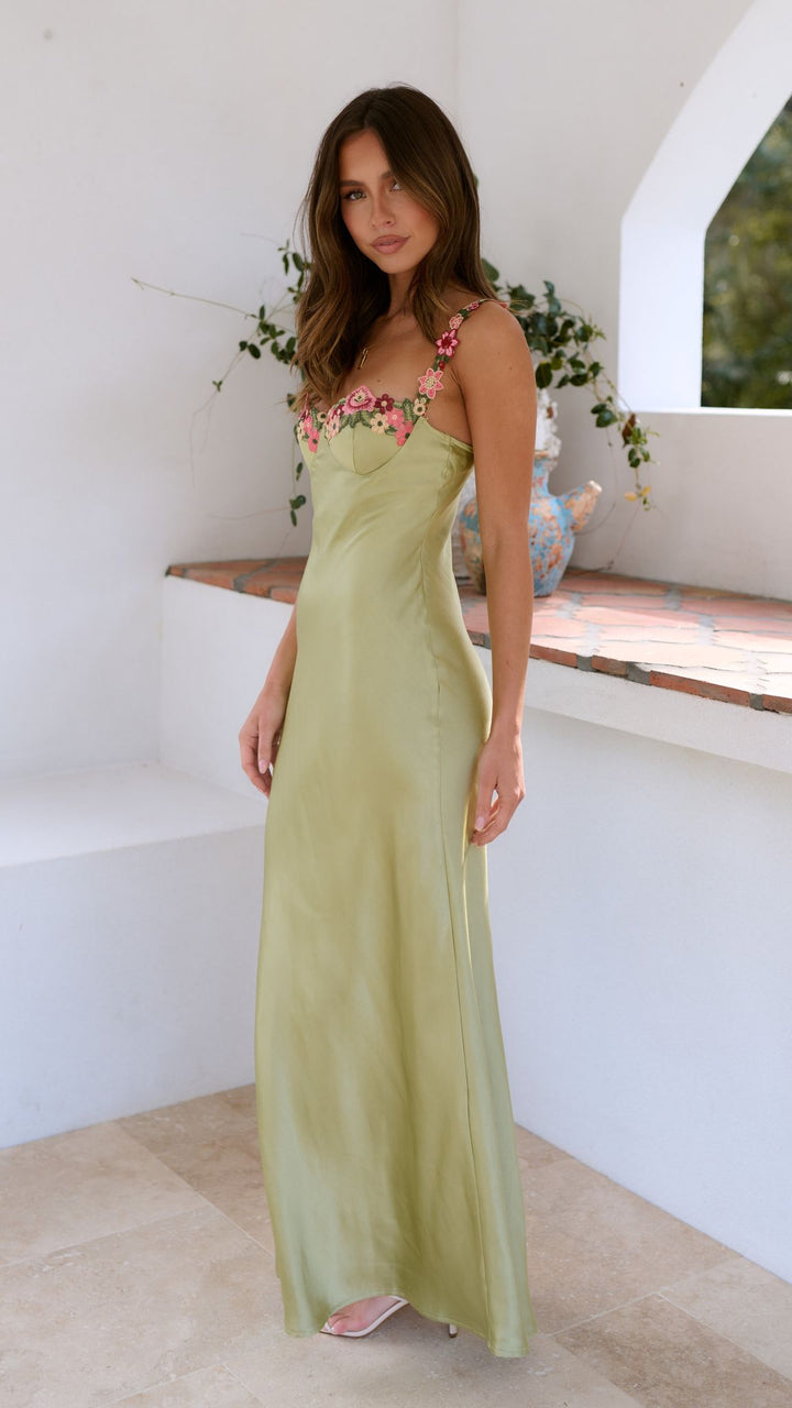 Margot - Maxi Dress with Flower Detail