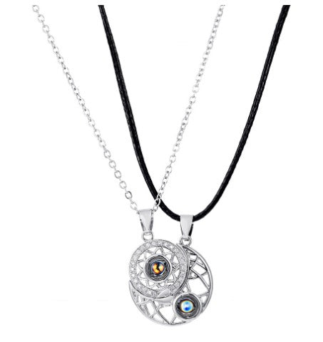 PureSparkle™ | Collier MAGNÉTIQUE SOLEIL ET LUNE