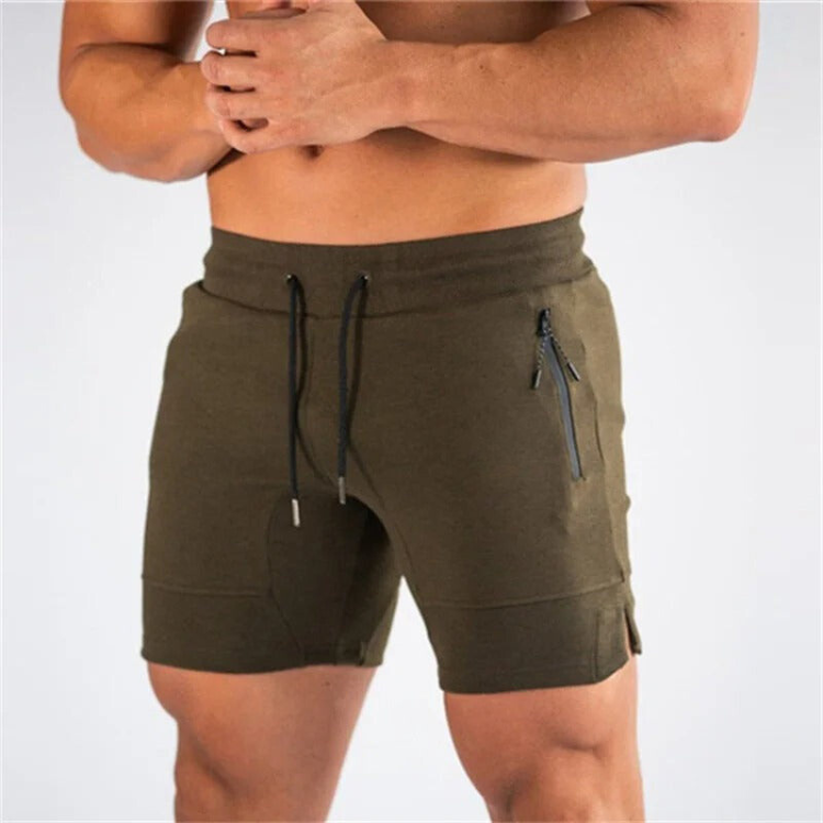 Short de sport léger blanc pour homme Bjorn avec fermeture éclair