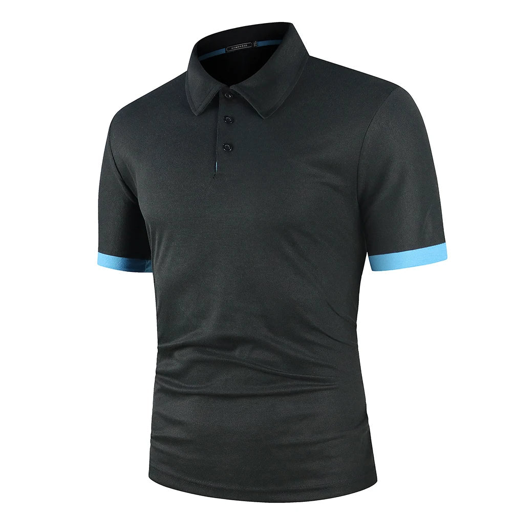 Polo léger bleu pour hommes de James Fashion