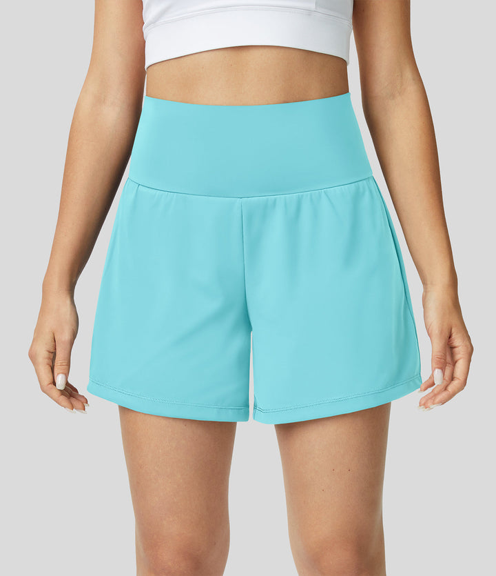 Ayla™ | 2-in-1 yoga shorts with high waist, back pocket and side pocket