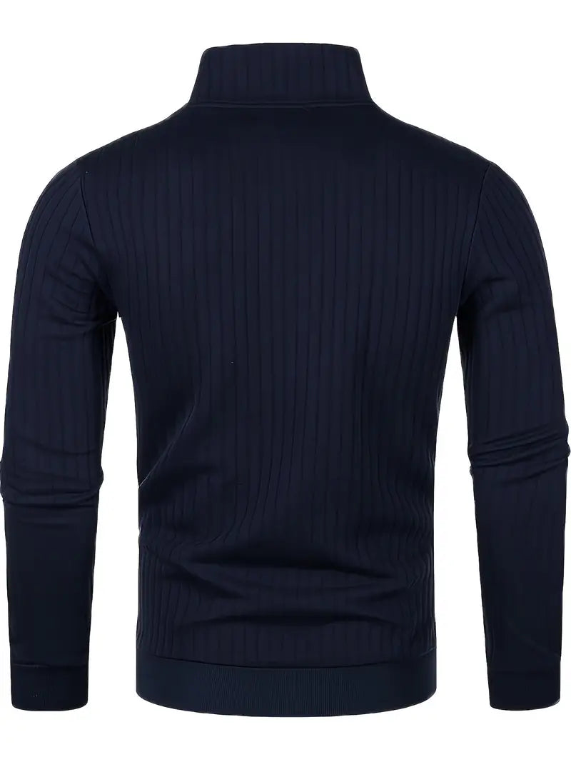 Boyett - Sweater | Casual heren trui met V-hals en ritssluiting voor mannen