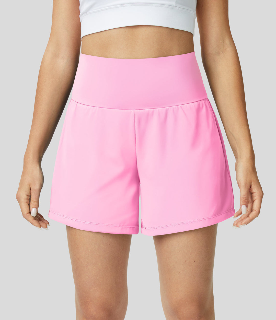 Ayla™ | 2-in-1 yoga shorts with high waist, back pocket and side pocket