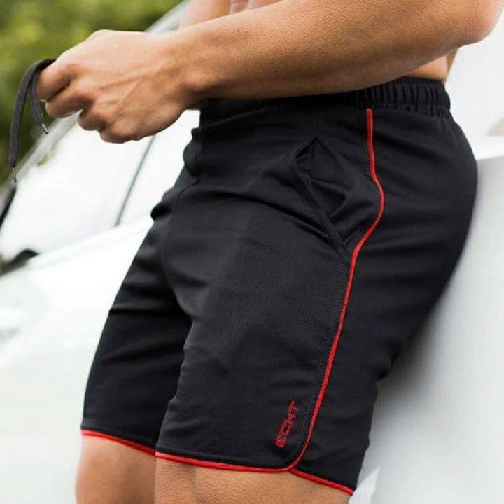 Black Stripe™ heren sport shorts met lichtgewicht stof