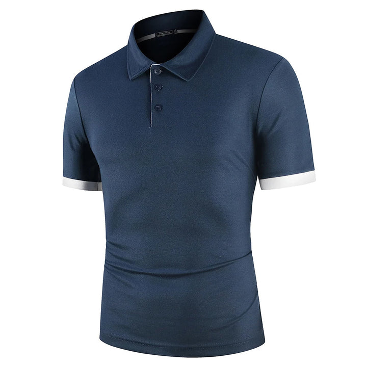 Polo léger bleu pour hommes de James Fashion