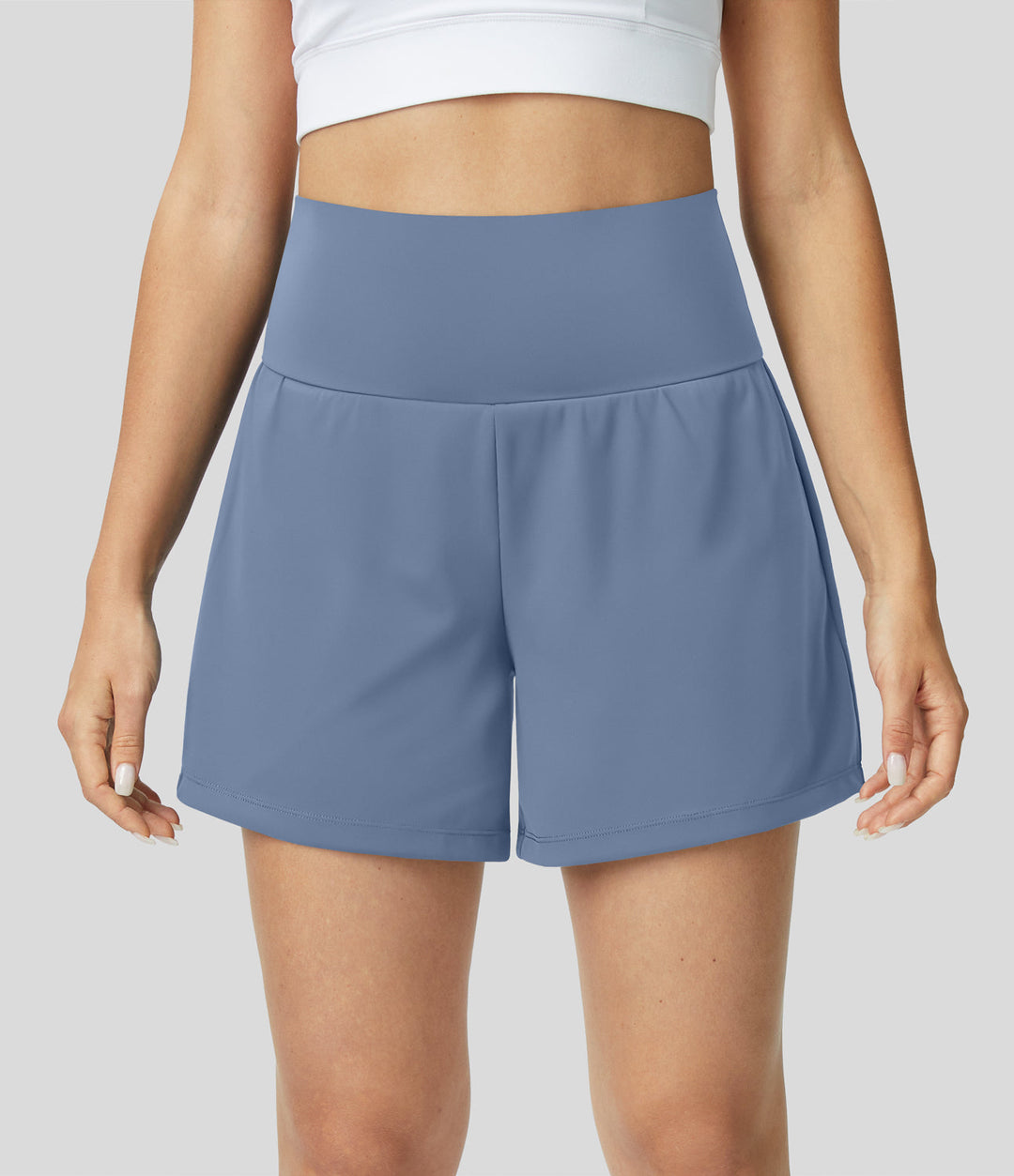 Ayla™ | 2-in-1 yoga shorts with high waist, back pocket and side pocket