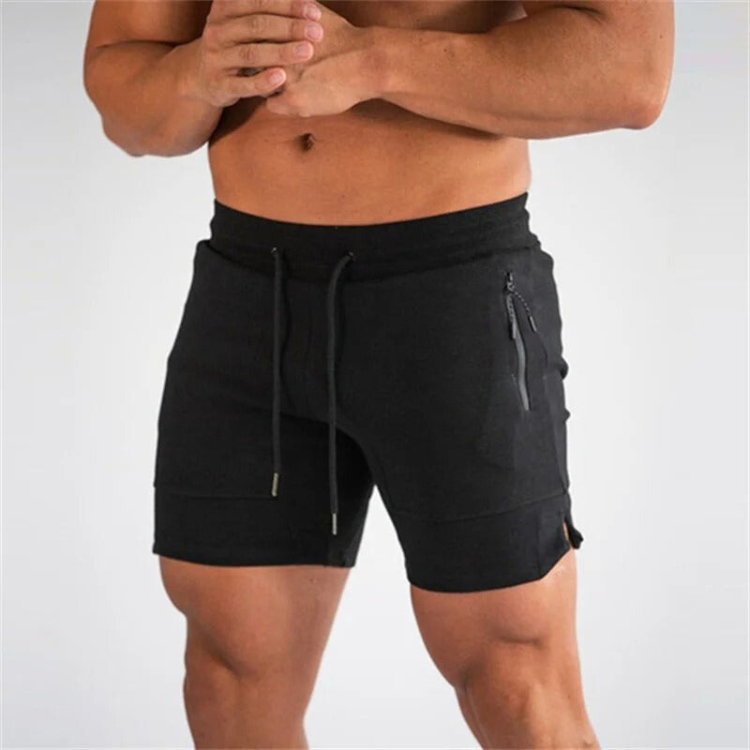 Short de sport léger blanc pour homme Bjorn avec fermeture éclair