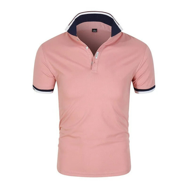 Brent Polo élégant pour hommes en coton biologique avec logo imprimé