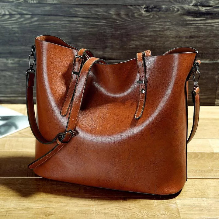 Lydia | Vintage leather shoulder handbag