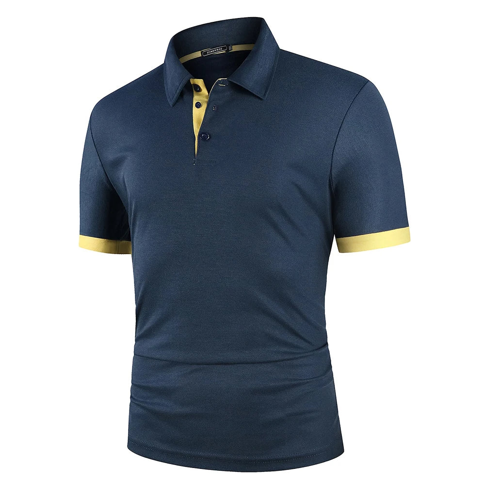 Polo léger bleu pour hommes de James Fashion