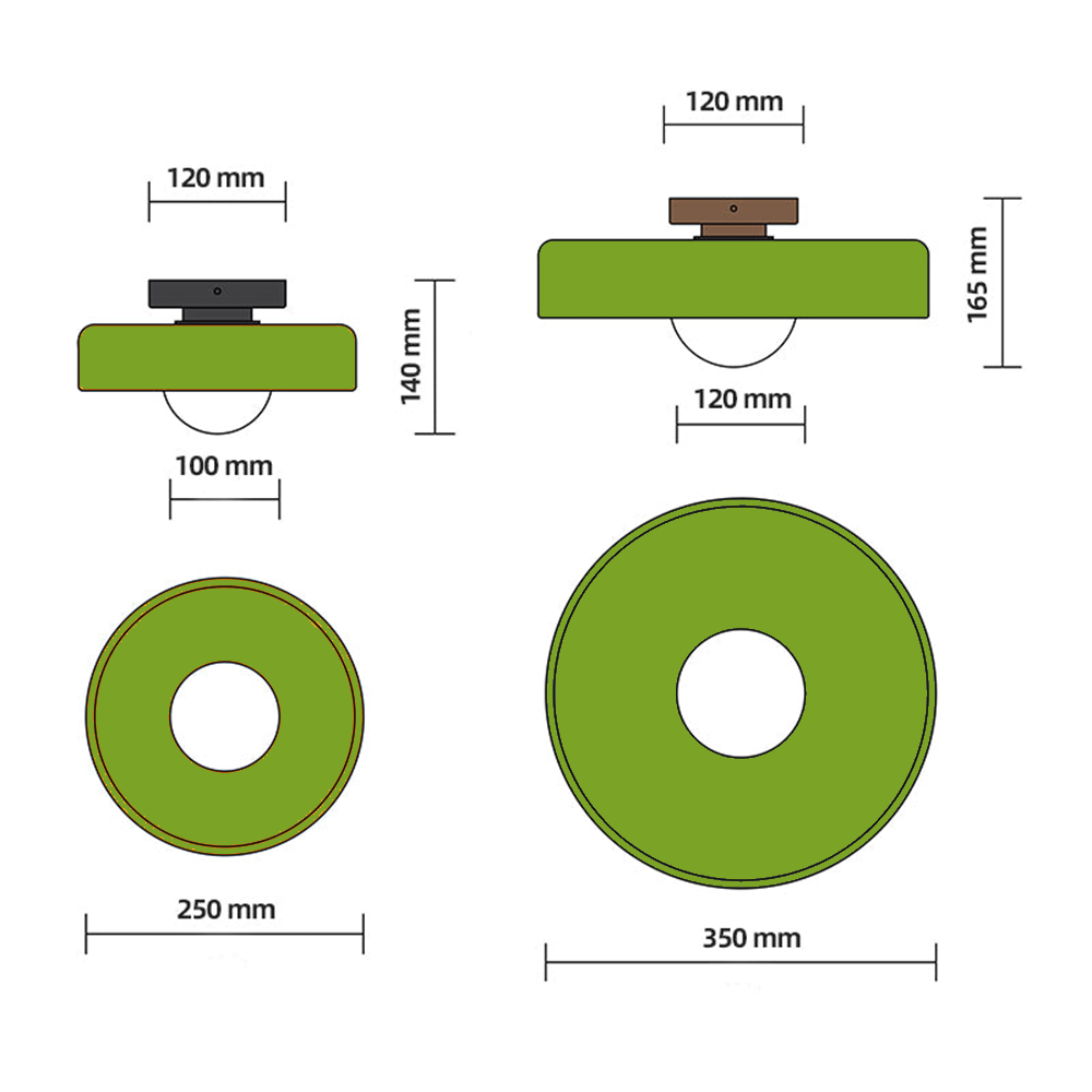 Flux - Moderne ronde plafondlamp