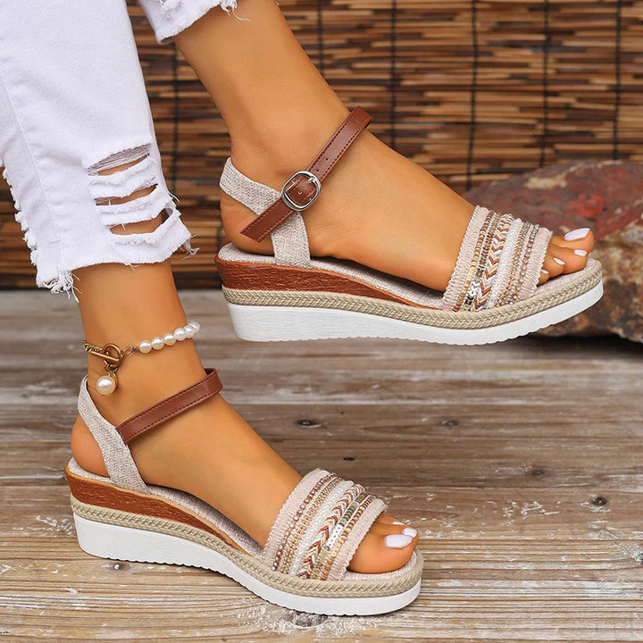 Amelie™ | Orthopedic Strap Ankle Platform Sandals