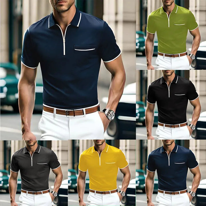 Julio Zip-Up Polo | 50% OFF