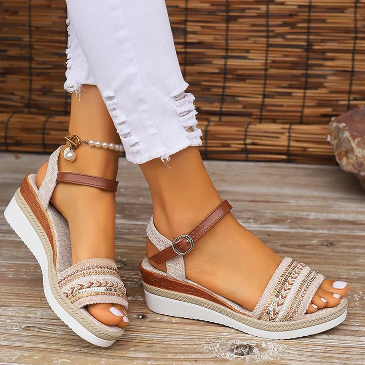 Amelie™ | Orthopedic Strap Ankle Platform Sandals