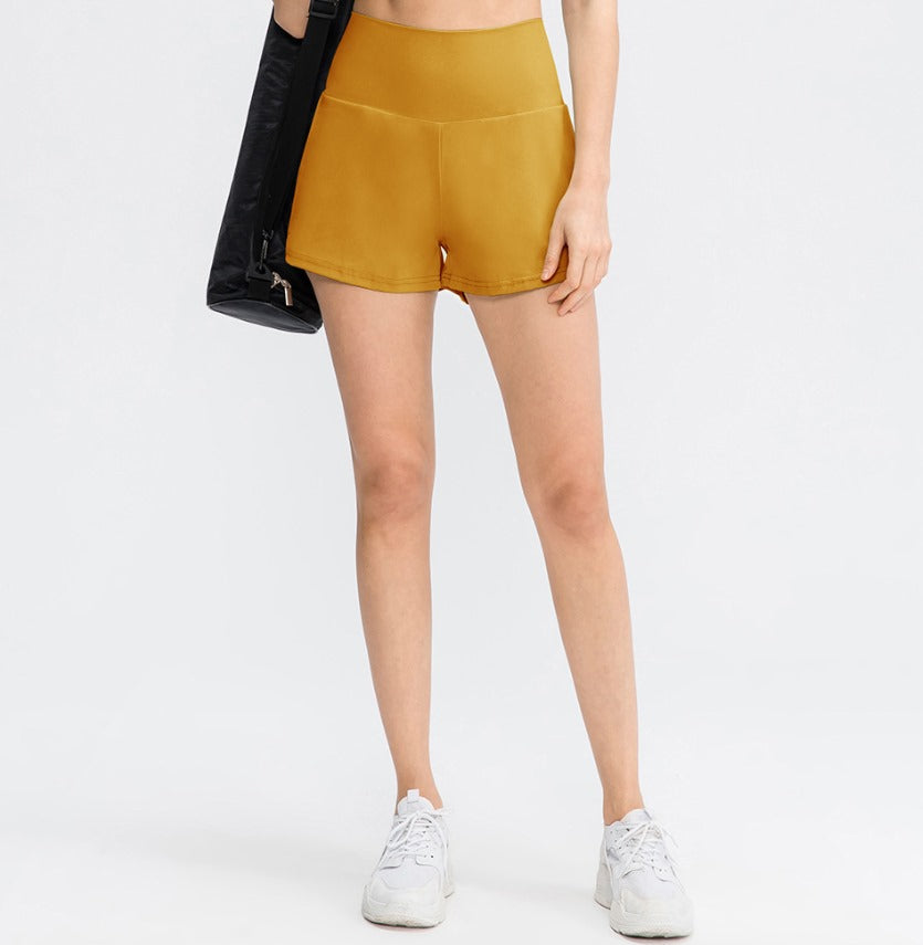 Ayla™ | 2-in-1 yoga shorts with high waist, back pocket and side pocket