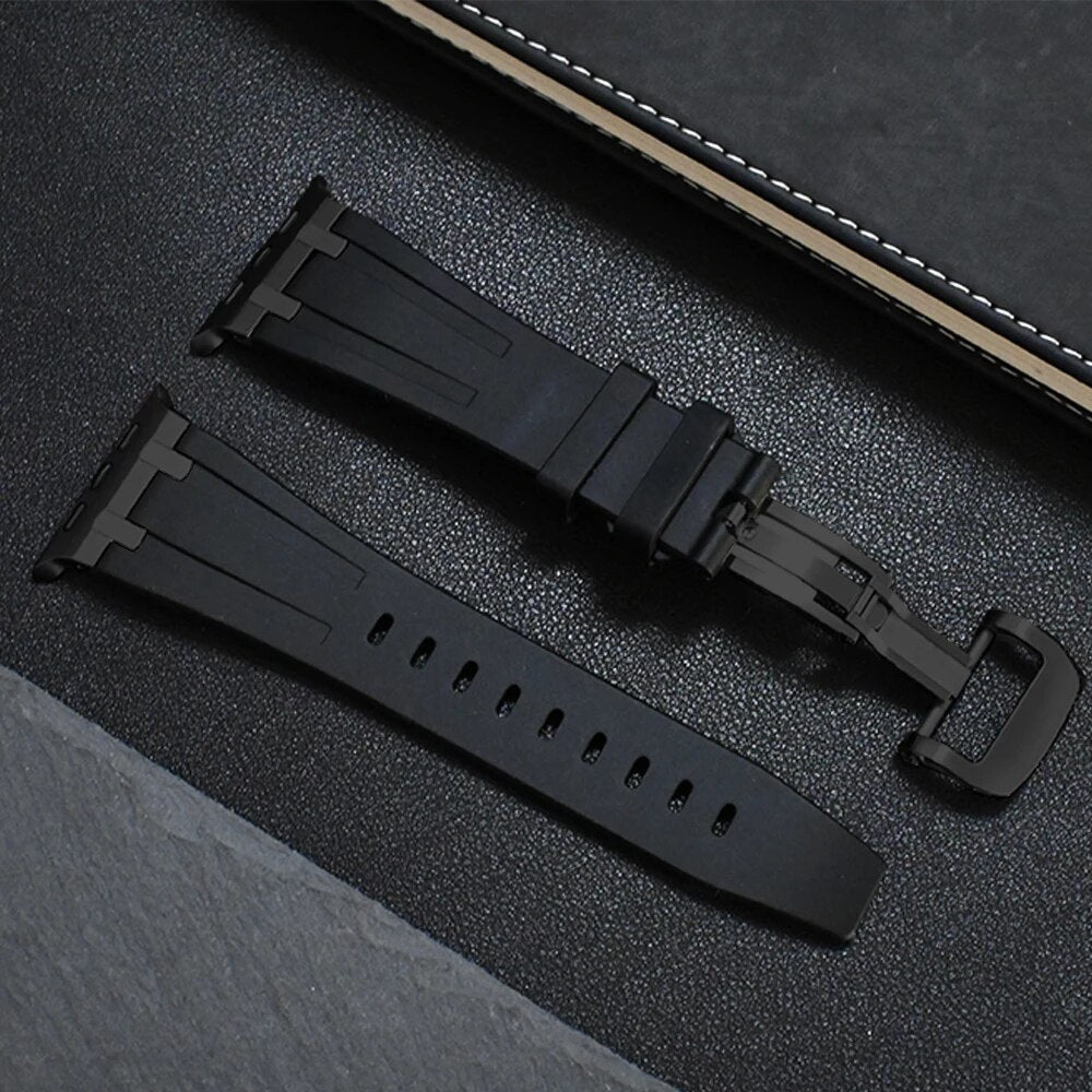 Valor - Titanium Siliconen Apple Watch Band