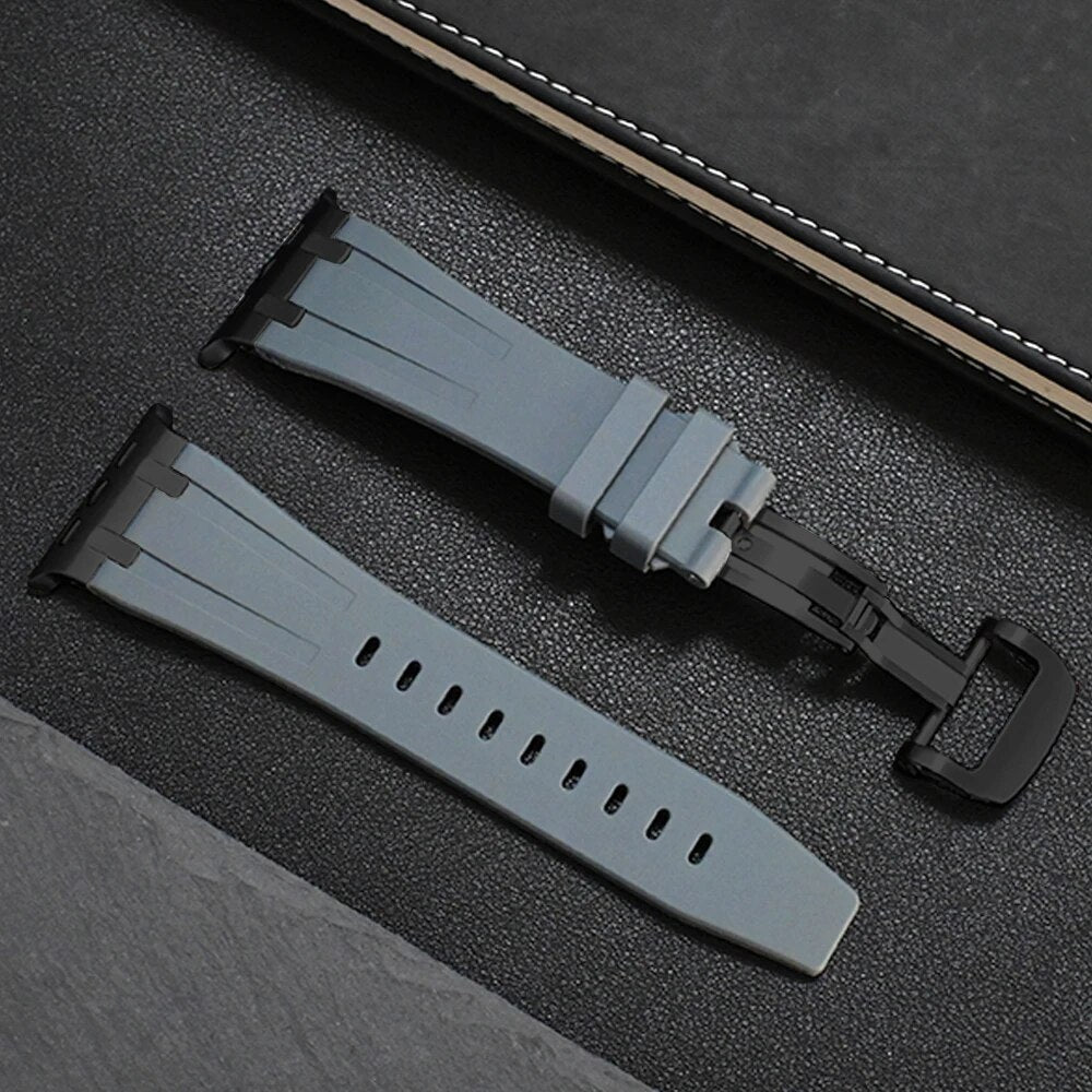 Valor - Titanium Siliconen Apple Watch Band