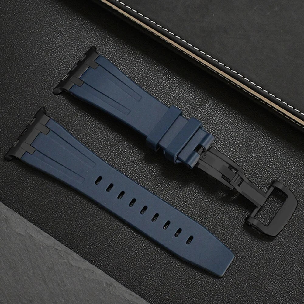 Valor - Titanium Siliconen Apple Watch Band