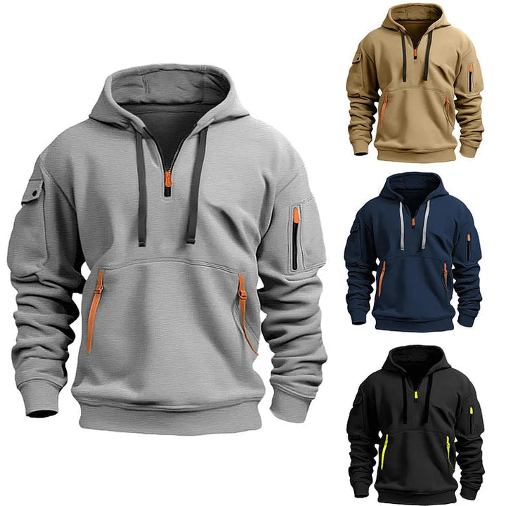 Zachary | Stylish men's hoodies with half zip