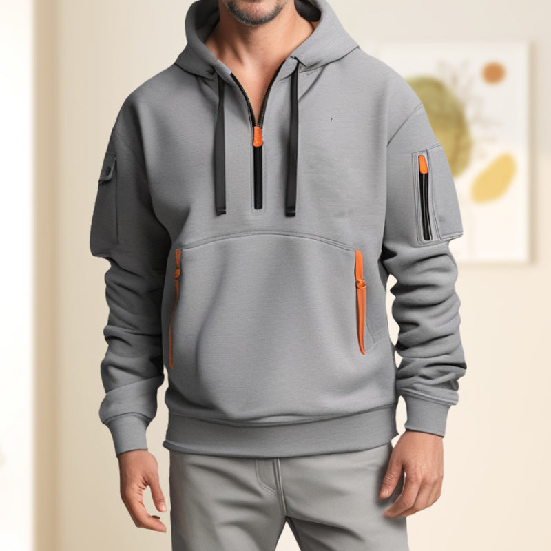 Zachary | Stylish men's hoodies with half zip