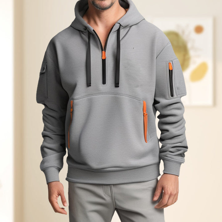 Zachary | Stylish men's hoodies with half zip