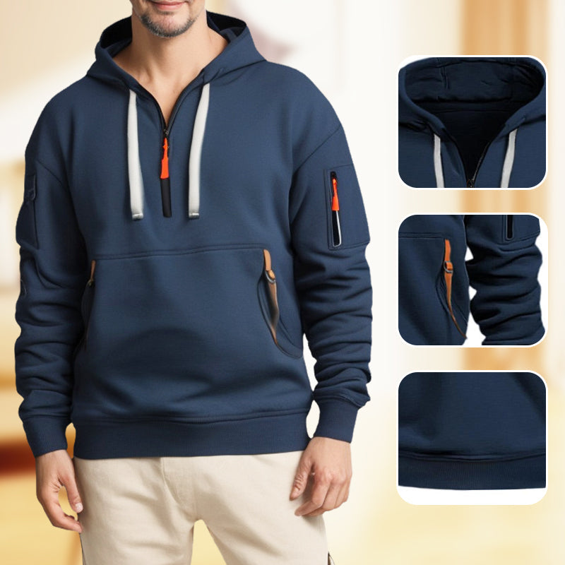 Zachary | Stylish men's hoodies with half zip