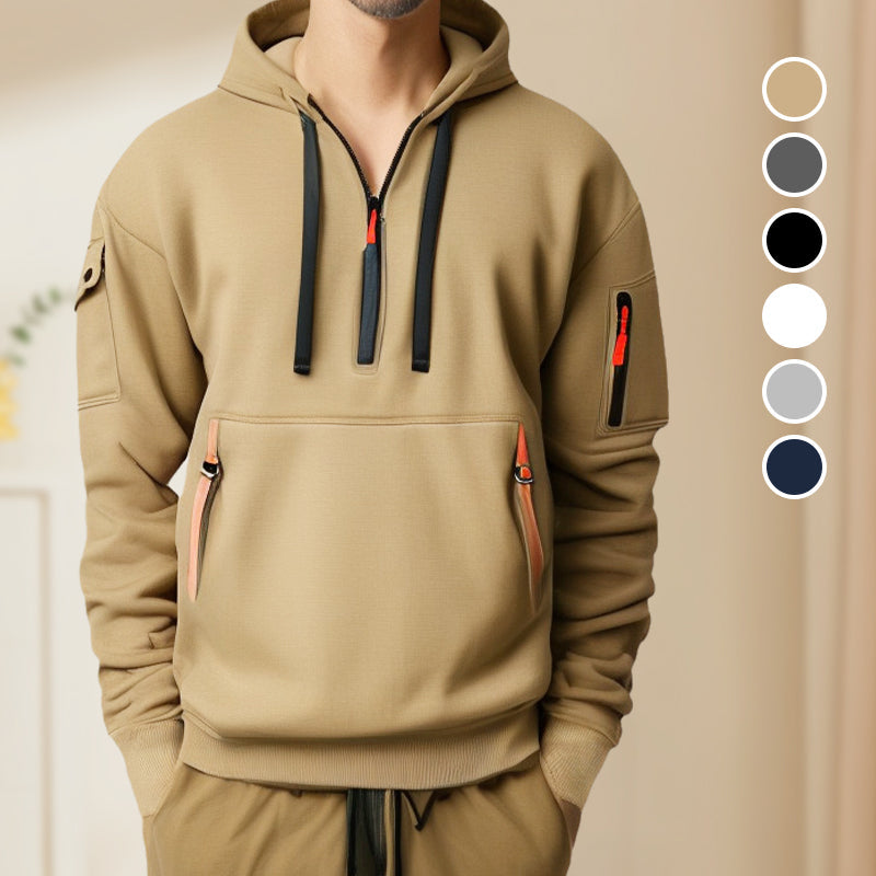 Zachary | Stylish men's hoodies with half zip