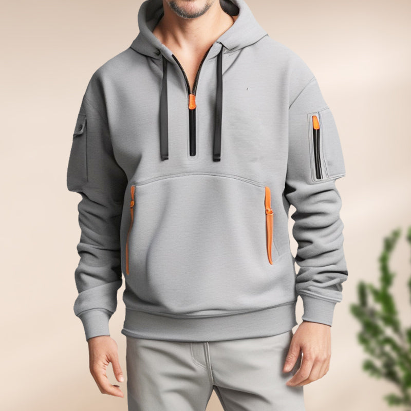 Zachary | Stylish men's hoodies with half zip