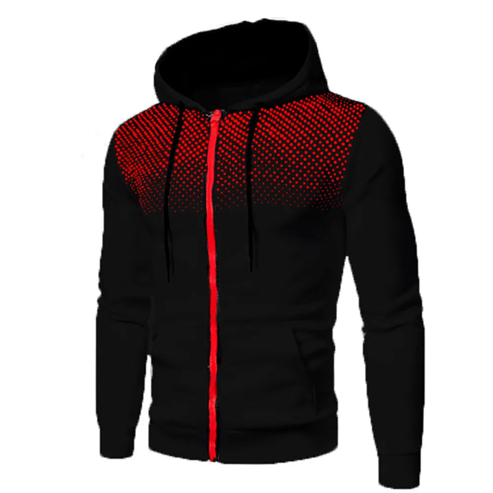 Ben | Sportieve heren hoodie met stippenprint