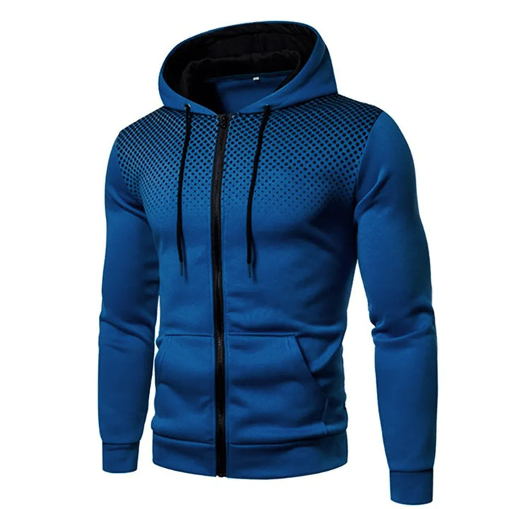 Ben | Sportieve heren hoodie met stippenprint