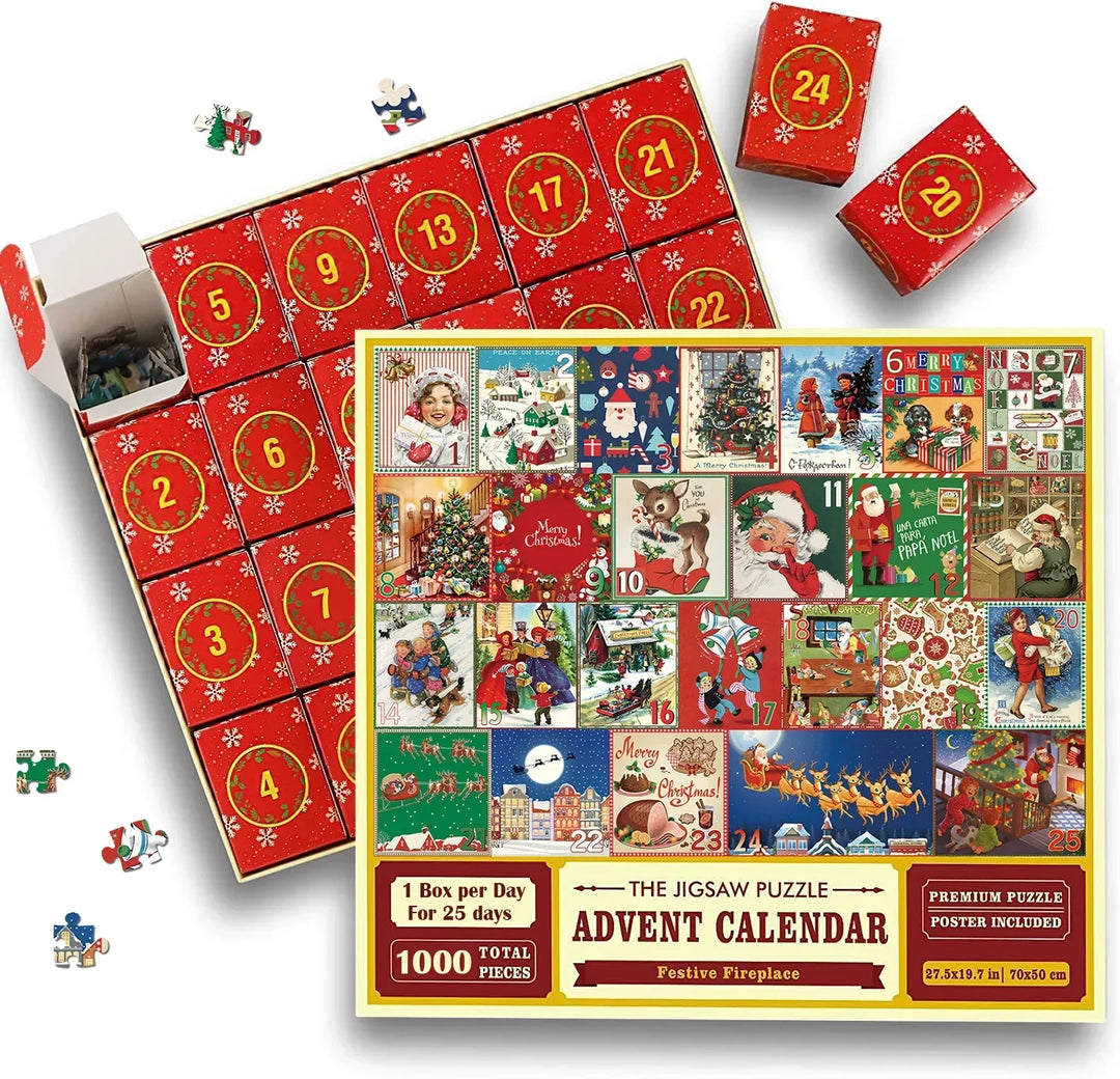 JollyPuzzle - Kerst adventskalender puzzel 1000 stukjes