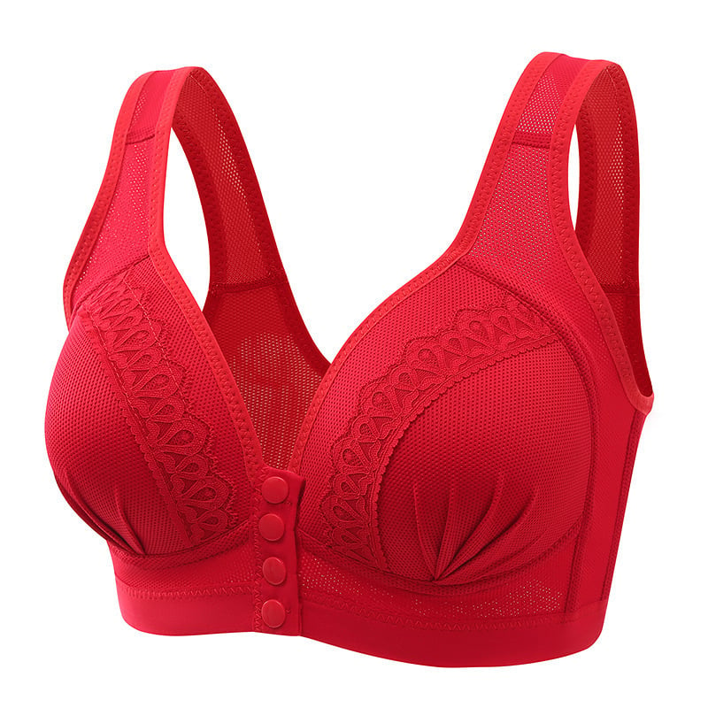 ContourShape - 2023 Soutien-gorge en coton respirant et doux pour la peau avec boutons sur le devant 