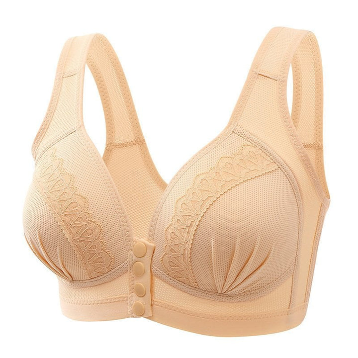 ContourShape - 2023 Soutien-gorge en coton respirant et doux pour la peau avec boutons sur le devant 