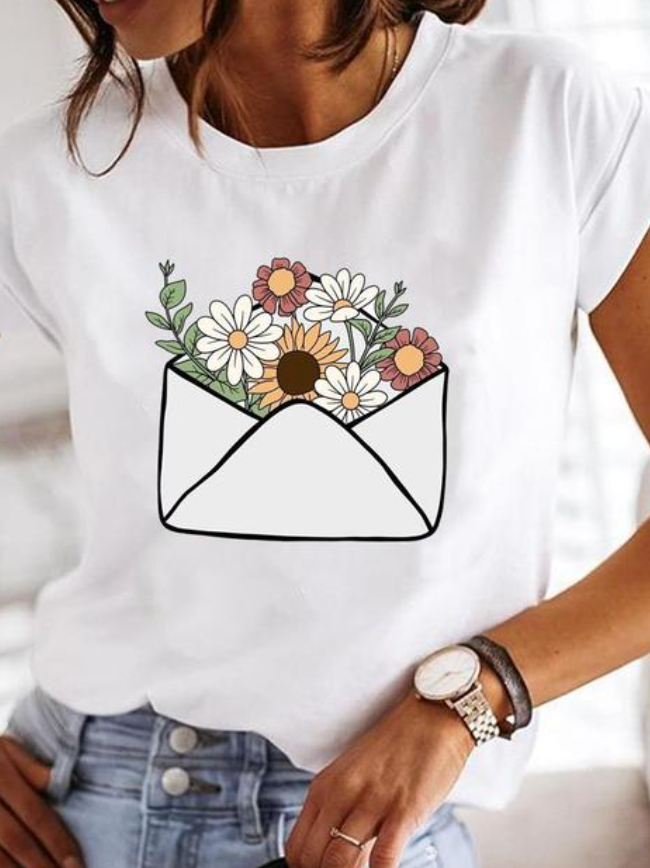 Courtney™ - T-shirt super stylé avec des designs estivaux extravagants