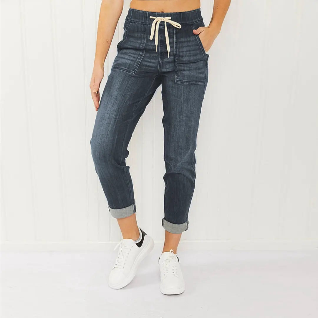 Melanie - Flexibele denim broek