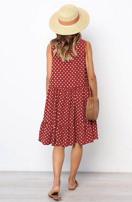 Natalia Jurk | Moeiteloos Stijlvol: Omarm comfort met onze Casual Polka Dot Dress