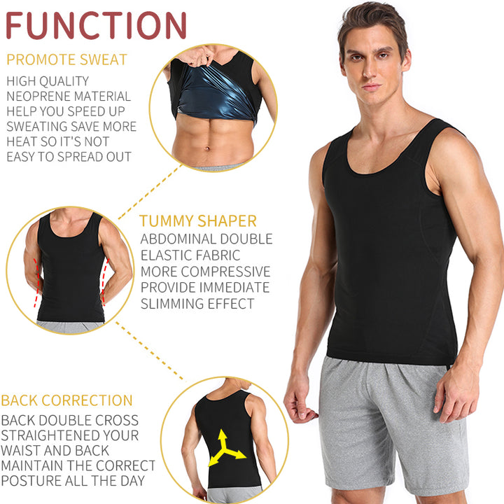 BodyFlexx™ | Gilet de compression pour sauna pour hommes 