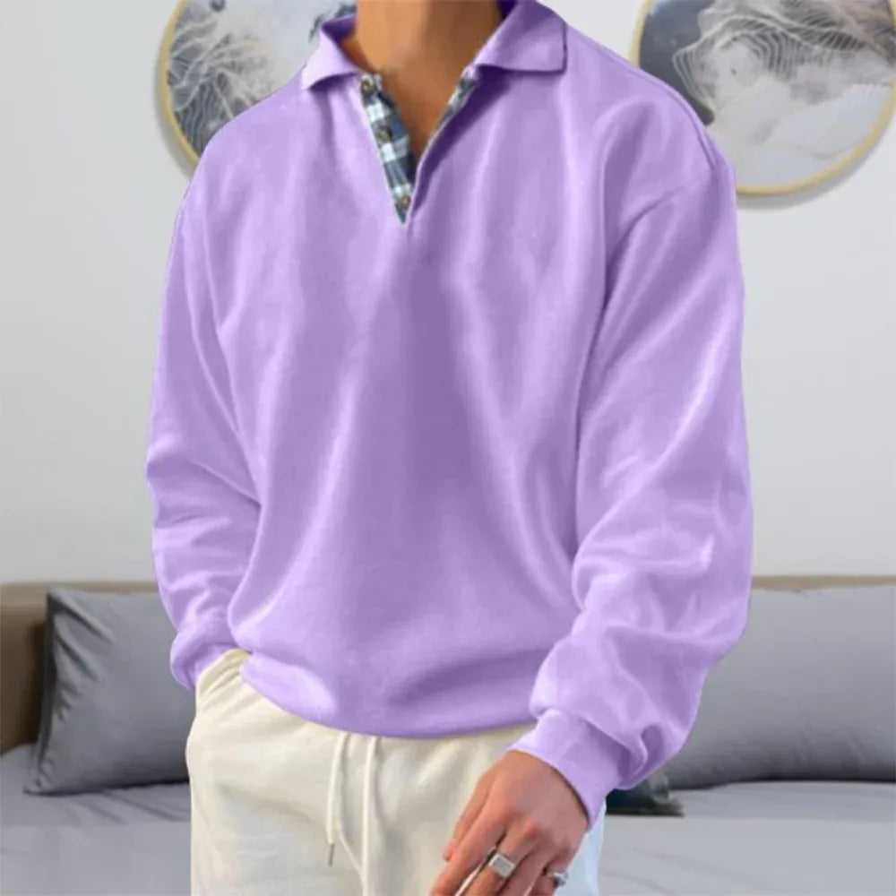 Klarx™ | Men's Long Sleeve Collared Sweatshirt